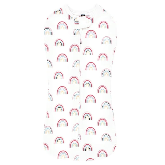 Hudson Baby Infant Girl Sleep Pod, Modern Rainbow, 0-2 Months