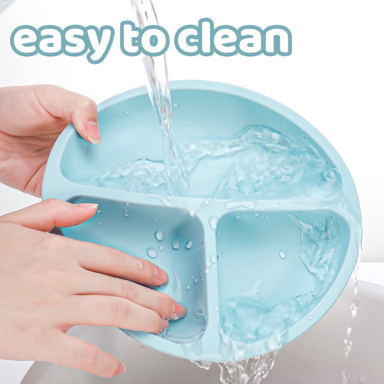 Armscye Suction Plates 3-Pack, Divided Silicone Dishes photo 5