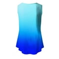 thumbnail image 6 of ZyeKqe Womens Tank Tops Dressy Casual Pleated Blouses Loose Fitted Tunic or Tops to Wear with Leggings Gradient Color, 6 of 7