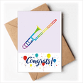 thumbnail image 1 of music classical instrument tromb rainbow Wedding Cards Congratulations Greeting Envelopes, 1 of 3