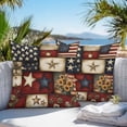 thumbnail image 3 of Throw Pillow Covers 26x26 Inch Set of 2, American Flag Waterproof Outdoor Pillow Covers, Texas Star Farmhouse Sunflowers Blue Red Decorative Cushion Pillowcases for Couch, Sofa, Bed, Garden, Patio, 3 of 9