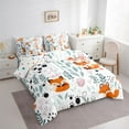 thumbnail image 3 of Homewish Cartoon Fox 7-Piece Twin Bedding Sets for Preppy Children Kids,Dreamy Princess Bedding Comforter Set,Kawaii Animal Breathable Sheet Sets,Luxury Bedroom Decor,Reversible, 3 of 8