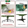 thumbnail image 4 of Laicejoy 9 FT Flocked Christmas Tree, Hinged Artificial Xmas Tree with Pine Needles, 1228 PE PVC Branch Tips, 470 Warm White LED Lights & Metal Stand, 4 of 9