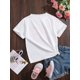 thumbnail image 2 of Tween Girl Letter & Butterfly Print Tee Casual Short Sleeve Crew Neck T-Shirt, Machine Washable | Casual Clothing | Vibrant Design | Stretchable Knit Fabric, 2 of 5