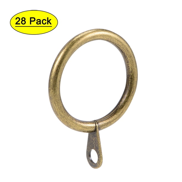 Anillos de cortina Uxcell Metal 1.1 pulgadas Diámetro interior Anillo de cortina para varillas de cortina Bronce 28 Pcs
