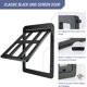 thumbnail image 3 of 25cmW*31.5cmH-White-Magnetic Pet Door, Easy Installation Cat Door Cat Flap Mosquito Net, 3 of 5