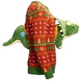 thumbnail image 3 of UglyChristmasSweater 3D Dinosaur Triceritops Detacheable Stuffed Animal Funny Knitted Multicolor, 3 of 7