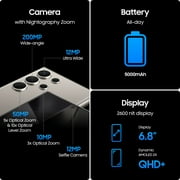 Samsung Galaxy S24 Ultra 512GB US Version, Unlocked Android Smartphone with 200MP Camera, 8K Video, Long Battery - Titanium Gray
