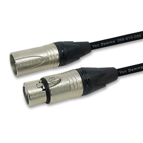 VDC - 5 Pin XLR Male to Female DMX Lead, 15m Black