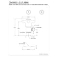 thumbnail image 2 of Kingston Brass CD53301BXK 5/8-Inch O.D. Comp x 3/8-Inch O.D. Comp Anti-Seize Deluxe Quarter-Turn Ceramic Hardisc Cartridge Angle Stop with Flange in Polished Chrome, 2 of 5