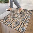 thumbnail image 2 of Non-Slip & Absorbent Boho Small Rug - Black/White 30x17 Geometric Modern Design Ideal Door Mat for Entryway Kitchen Living Room or Bedroom, 2 of 6