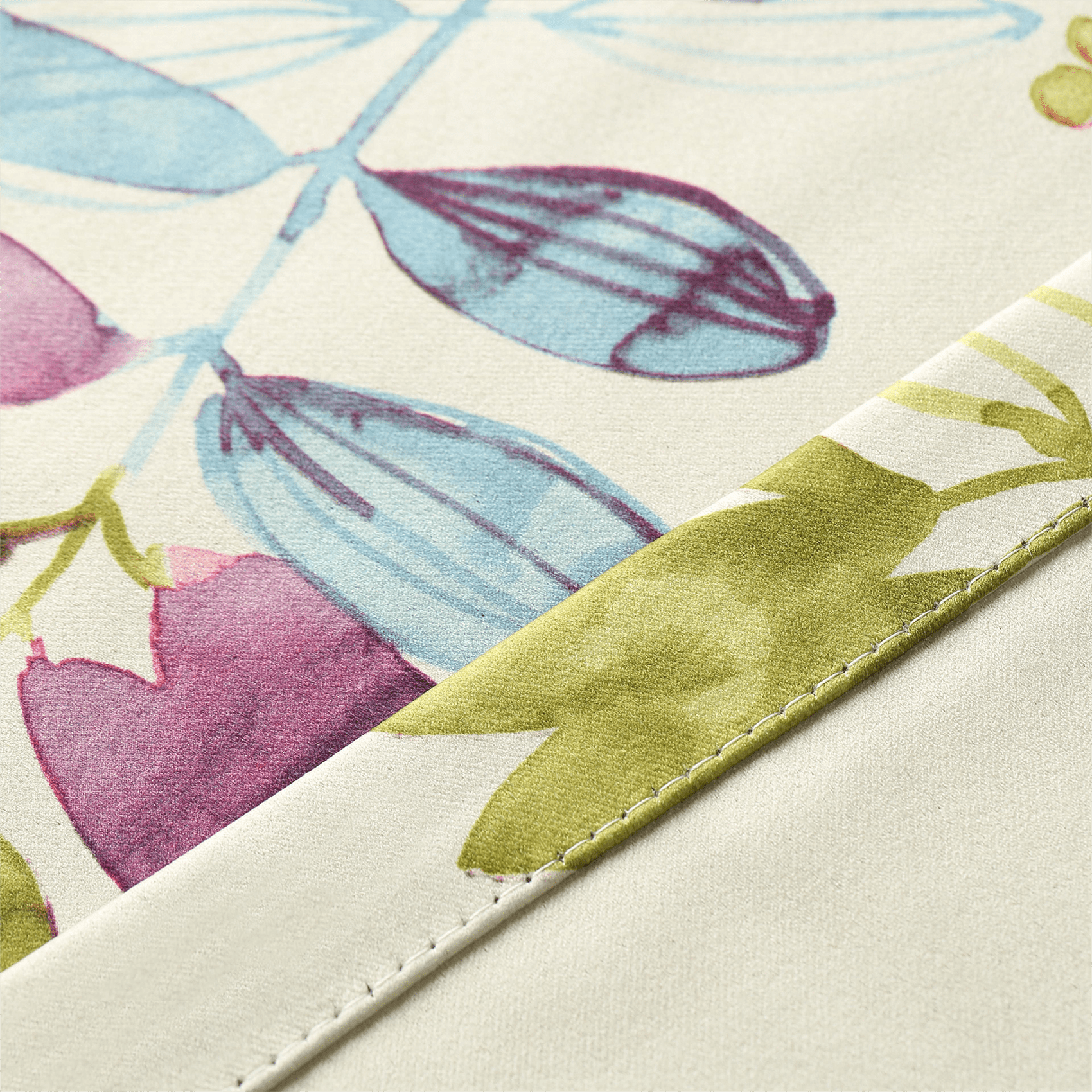 VOGOL Country Floral Grommet Light Filtering Curtains, 52 x 63 in (2 Panels)