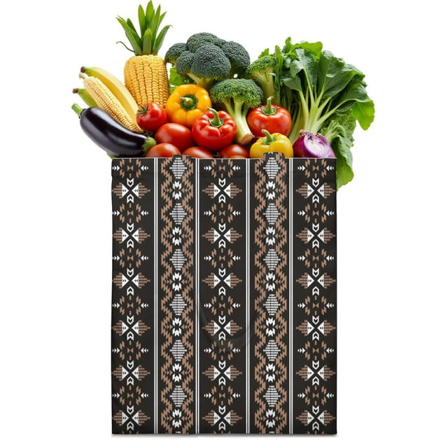Abstract Striped Canvas Shopping Bag – Artistic Reusable Tote