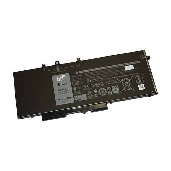 Bti - Notebook (equivalent To: 451-bbzg, Gjknx, 5yhr4, 0gjknx, Fpt1c, Gd1jp) - Lithim Ion - 4-cell - 8500 Mah - 68 Wh - For Latitude 5290 Two In One, 52xx, 54xx, 55xx, Precision 35xx, 7520