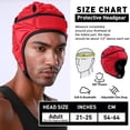 thumbnail image 4 of Mult-Color Soft Helmet Flag Football Rugby Goalkeeper Helmet Scrum Cap Soft Shell Helmet Soccer Headgear Special Needs Protection for Youth Adults, 4 of 9