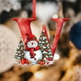 thumbnail image 4 of HomeDM Letter W Christmas Ornaments for Xmas Tree Decor 3.9" Christmas 26 Letter Hanging Pendant 2D Acrylic Christmas Ornaments for Christmas Tree Wedding Party Garland Decor Red, 4 of 5