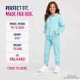 thumbnail image 6 of Real Love Girls Jogger Set Lightweight Fleece Zip Up Hoodie Sweatshirt and Sweatpants 2 Piece, 6 of 7