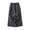 Dark Gray, variant on qolati Gothic Women's Half Skirt Work Dress Elastic Waistband Pleated A-Line Midi Skirt Casual High Waist Streewear Cargo Skirts