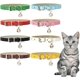 thumbnail image 2 of Paquete de 8 collares de cuero para gatos con campanas y hebillas de metal pulidas ajustables duraderas y hechas a mano Feliz Sencillez, 2 of 3