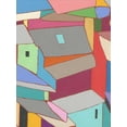 thumbnail image 2 of Galapon, Nikki 15x18 Gold Ornate Wood Framed with Double Matting Museum Art Print Titled - Rooftops in Color XI, 2 of 4