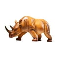 thumbnail image 2 of Tnarru Rhinoceros Statue Rhinoceros Sculpture Abstract Figurine Desk Decoration Ornament for Holiday Tabletop Bookcase Terrace Hotel Brown, 2 of 8