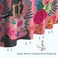 thumbnail image 6 of Chihuahua and Flower Florals Shower Curtain 84"x72" ,Bathroom Decorative Shower Curtains Set with 12 Hooks,Modern Waterproof Washable Shower Curtain, 6 of 6