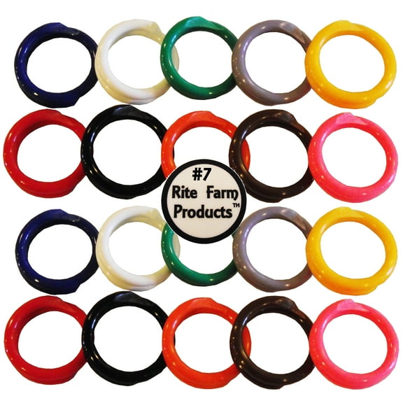 20 MULTI COLORED #7 LEG BANDS 7/16" CHICKEN POULTRY CHICK QUAIL PIGEON DUCK GOOSE