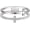silver, variant on Stainless Steel Double Layer Cross Ring for Women Minimalist Cubic Zirconia Stackable Eternity Band