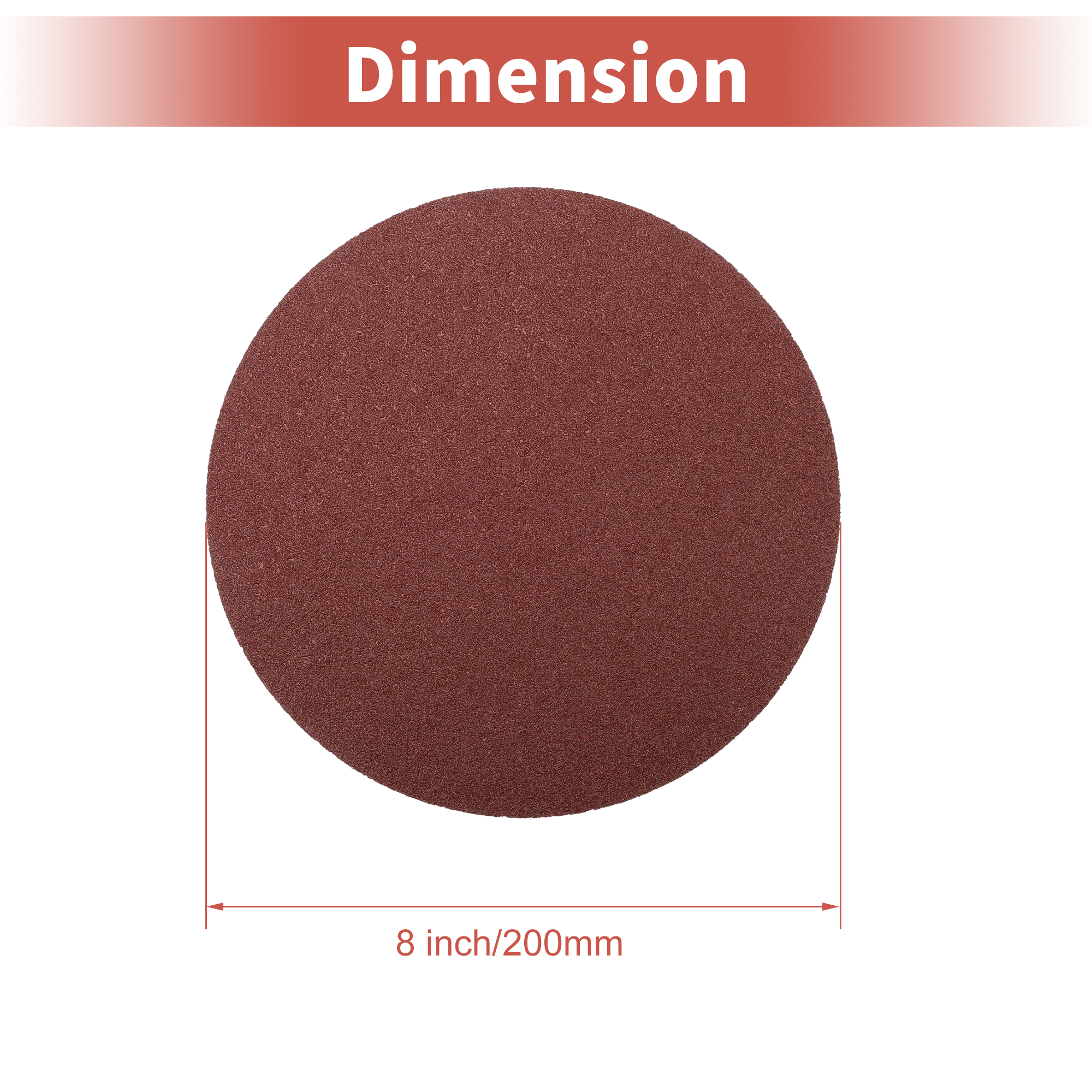 Unique Bargains 8 Inch Round Hook and Loop Sandpaper Discs Sanding Use 40 Grit