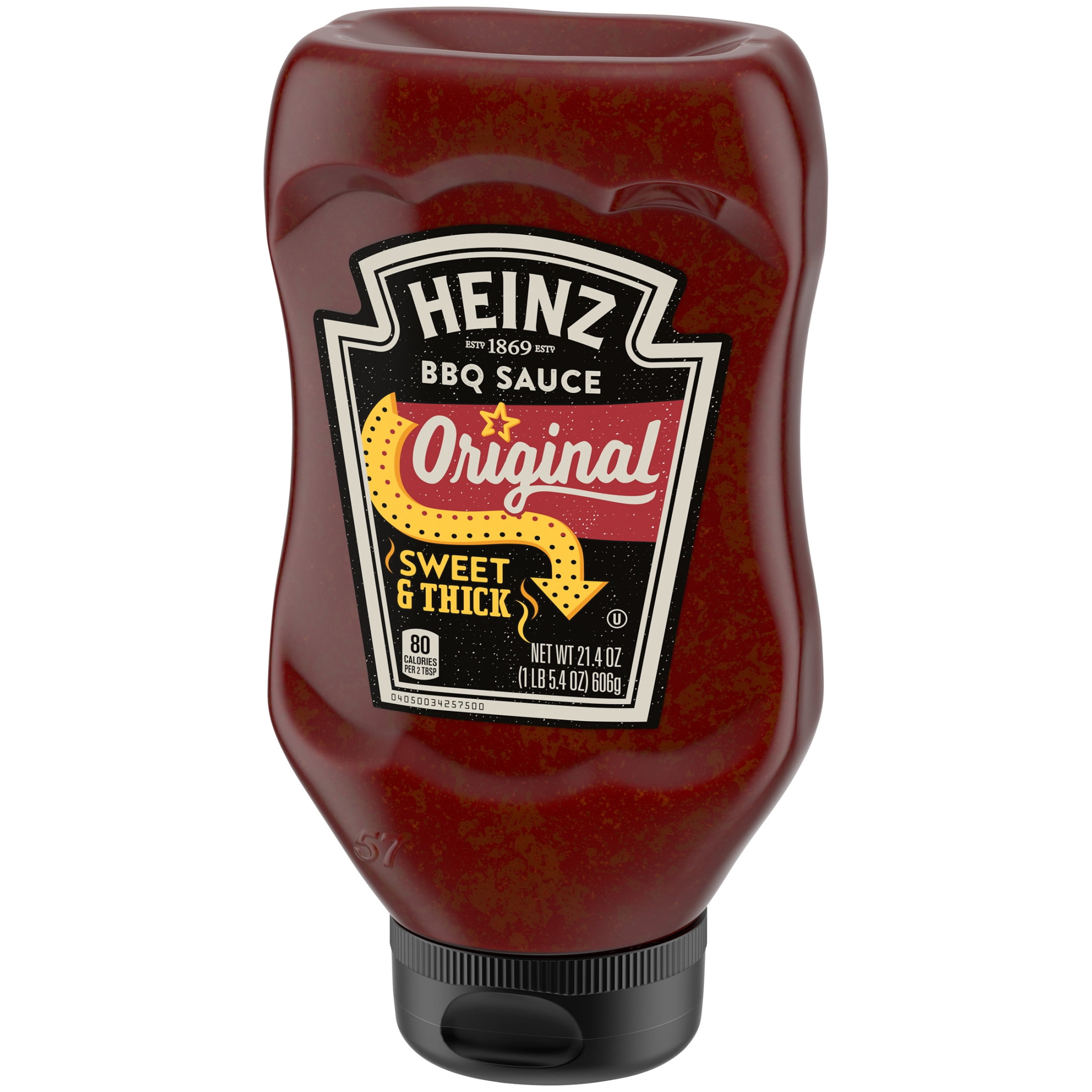 Heinz Original Sweet & Thick BBQ Sauce, 21.4 oz Bottle