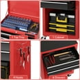 Costway High Capacity 6Drawer Rolling Tool Chest Storage Toolbox Combo with Riser