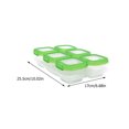 thumbnail image 2 of OUNONA 6Pack Sealed Food Case Green PP Microwave Safe for Home Use, 2 of 8