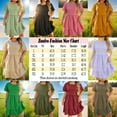 thumbnail image 2 of ZunFeo Summer Dress for Women Elegant Plus Size Midi Dress Ruffles Cozy Beach Vacation Dresses Brown L, 2 of 8