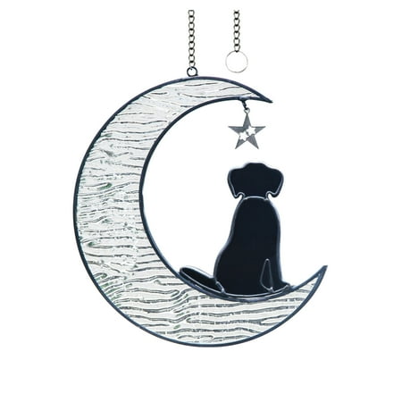 

Colorful Acrylic On The Moon The Dog Lover Window Hanging Sun Dog Memorial