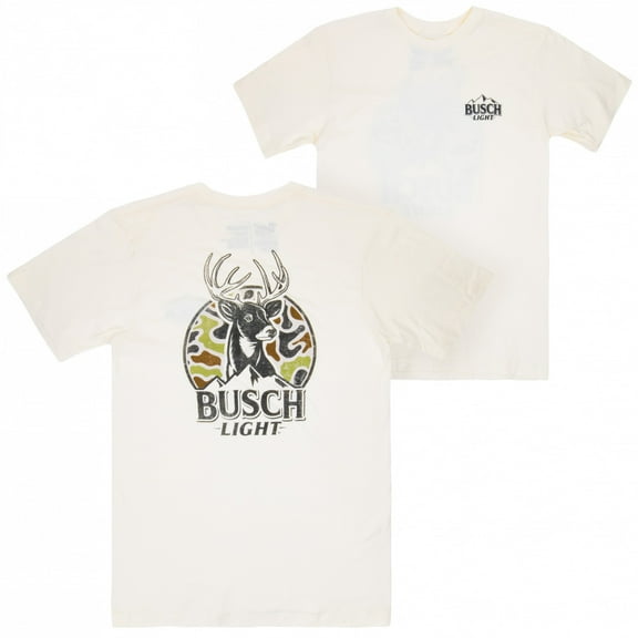 Busch Light Deer Hunting Camo Logo T-Shirt-XLarge