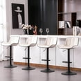 thumbnail image 5 of YOUNIKE Bar Stools Set of 2 Soft Adjustable Swivel Counter Stools,White Weave Pattern, 5 of 7