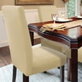 thumbnail image 2 of PiccoCasa Stretch Chair Cover Removable Seat Protectors Pack of 4, Champagne Color, 2 of 8