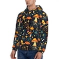 thumbnail image 3 of Wukai Colorful Plants Mushroom Print Men Hoodies Fleece Sweatshirts Long Sleeve Sweaters Pullover Fall Outfits Winter Clothes-Large, 3 of 7