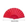 thumbnail image 3 of Handheld Folding Fan, Solid Color Folding Dance Wedding Party Folding Hand Color Fan for Women Girls Summer Party Gift Birthday Wedding Gift, 3 of 6