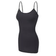 thumbnail image 2 of Essential Basic Women Basic Built In Bra Spaghetti Strap Cami Top Tank - Gray, S, 2 of 5