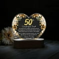 thumbnail image 5 of Custom 50th Anniversary Lamp Wooden Base, Golden Wedding Gifts, 50 Year Anniversary Gifts For Parents, 50th Wedding Anniversary Gifts, 5 of 5