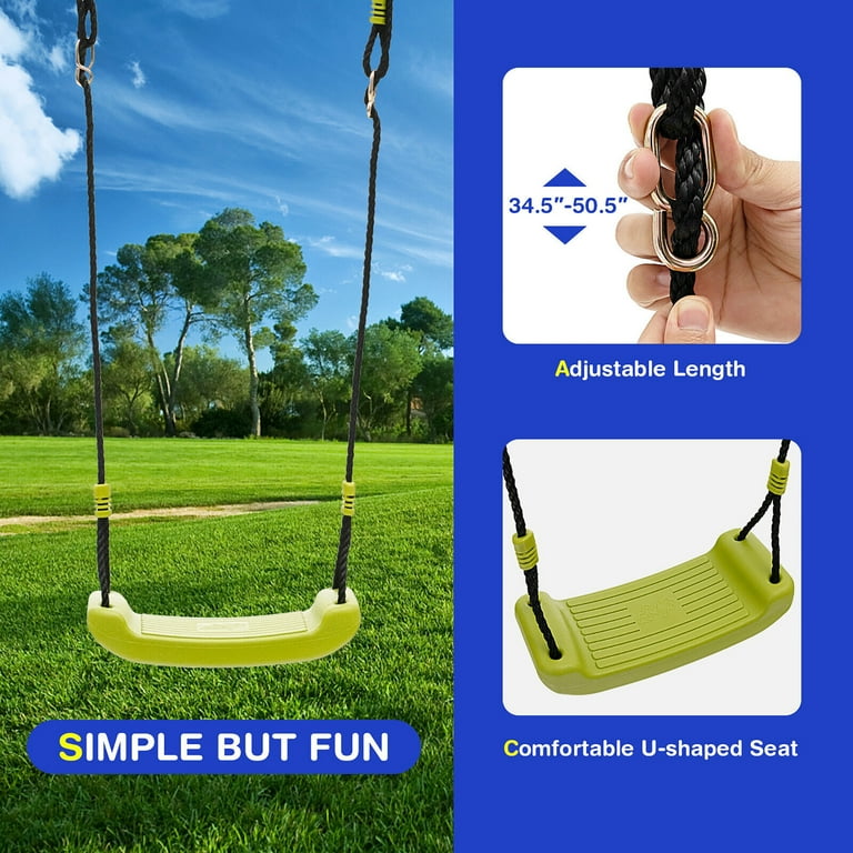 Gymax 2-in-1 Kids Swing Set w/ Two Swings & One Glider, 440 Gymax 2-in-1 Kids Swing Set w/ Two Swings & One Glider, 440