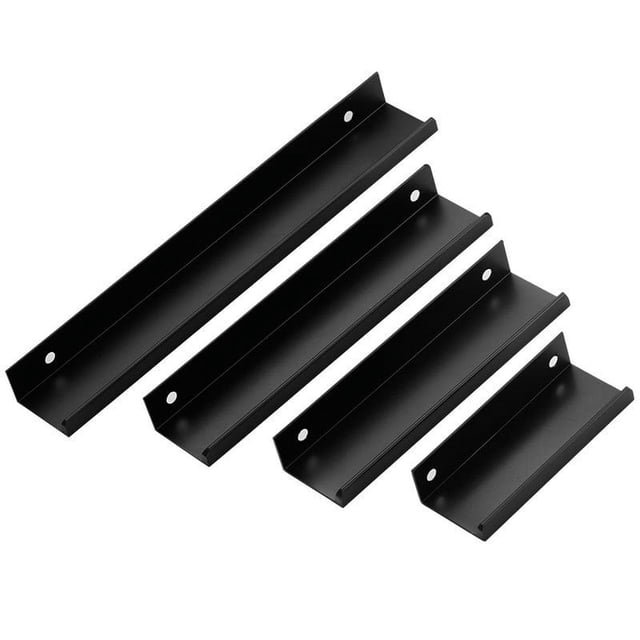 Tirador de puerta de cajón para armario Tirador negro invisible Tirador de armario
