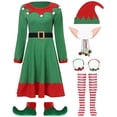 thumbnail image 2 of Christmas Lady Plush Party Role-Playing Performance Dress for Holiday Events and Cosplay, Soft Women's Costume Dress with Long Sleeve and Festive Design,Green,S, 2 of 8
