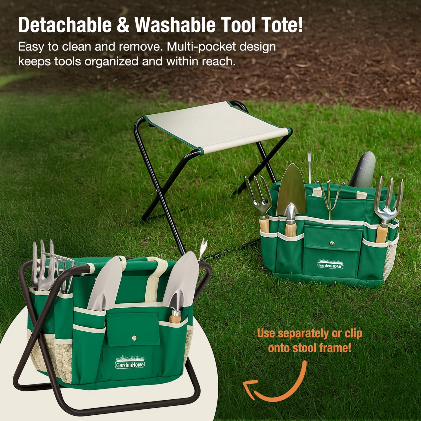 Gardenhome 7-Piece All-in-One Garden Tool Set