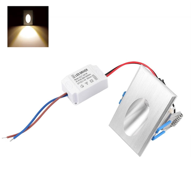 Advancent 1W Cuadrado LED Empotrado Porche Camino Paso Escalera Luz Lámpara de pared Sótano Bombilla Blanco cálido AC 100-245V Iluminación y accesorios No.6 Advancent HA024196-06