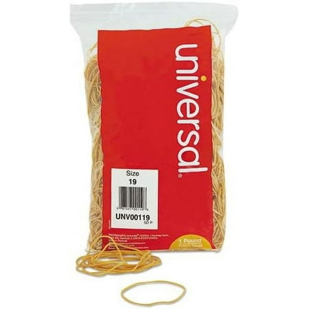 Pack Value Bundle) Rubber Bands, Size 19, 3-1/2 x 1/16, 1240 Bands/1lb Pack