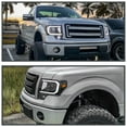 thumbnail image 2 of Spec-D Tuning Jet Black Projector Headlights w/ LED Tube Compatible with 2009-2014 Ford F150, Left + Right Pair Headlamps Assembly, 2 of 5