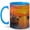 Blue, variant on Fishing Boat Sunset 11oz Ceramic Mug, Harbor Sea Coffee Cup