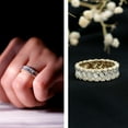 thumbnail image 6 of Rosec Jewels 2 CT Moissanite Anniversary Eternity Band Ring, 14K Yellow Gold, US 10.00, 6 of 9